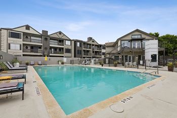 Shimmering swimming pool